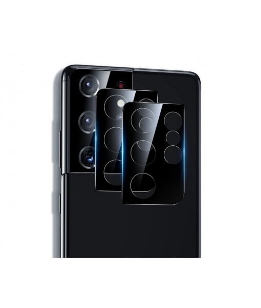 Folie Sticla Securizata Esr Pentru Camera Compatibila Cu Samsung S21 Ultra, Negru, 2 Bucati
